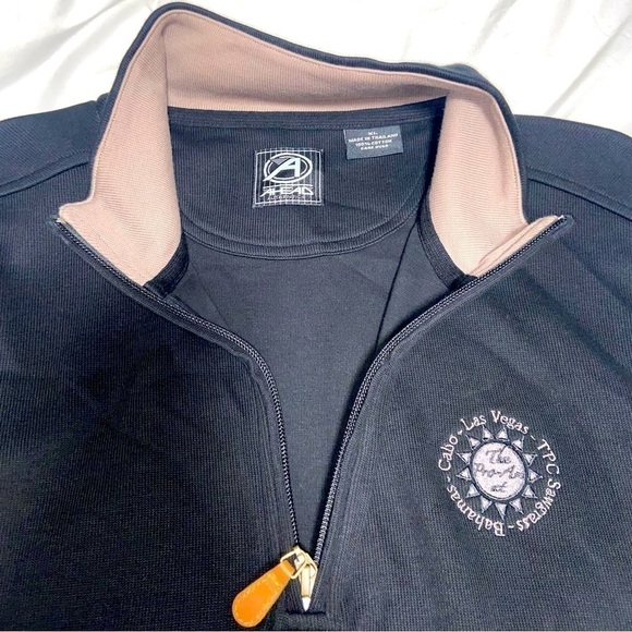 AHEAD 1/4 Zip Black Golf Vest Pro-Am Golf Tournament Men's Size XL TPC Sawgrass - Picture 1 of 6